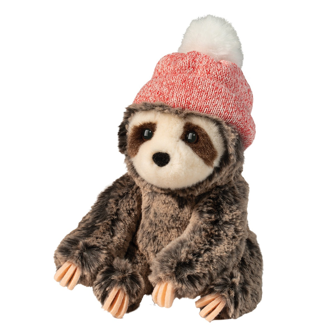Douglas Toys Toy Stuffed Plush Blitzen Sloth with winter Hat