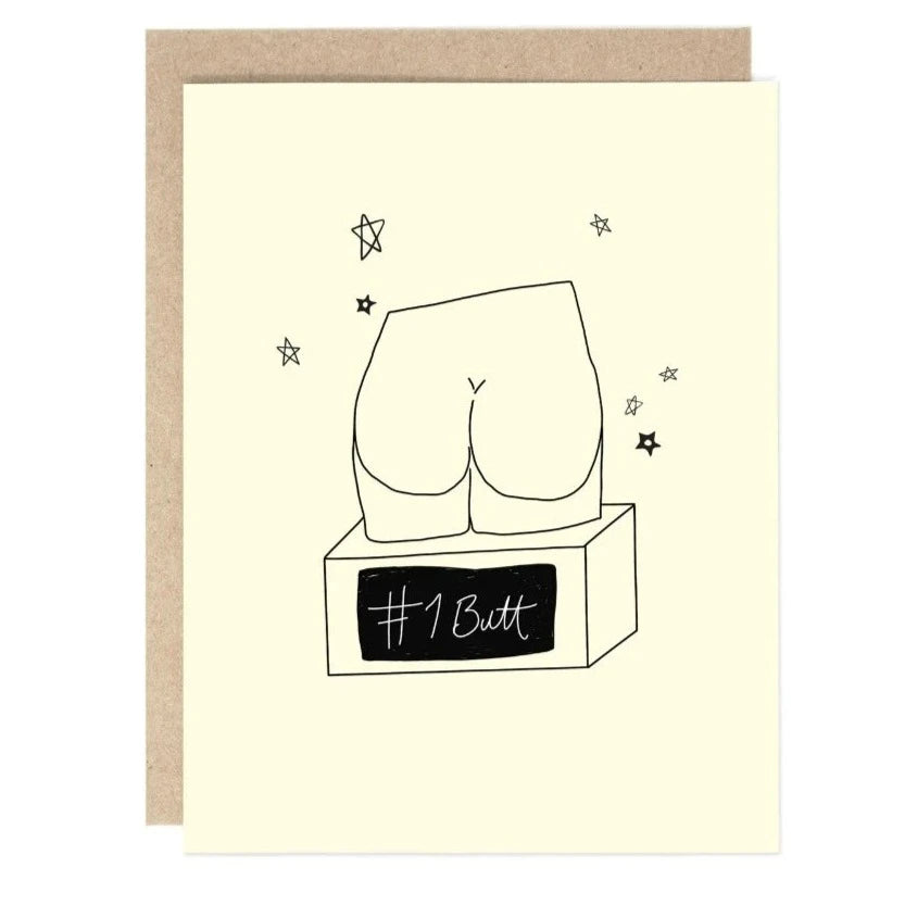 Drawn Goods Greeting Cards #1 Butt Trophy Card