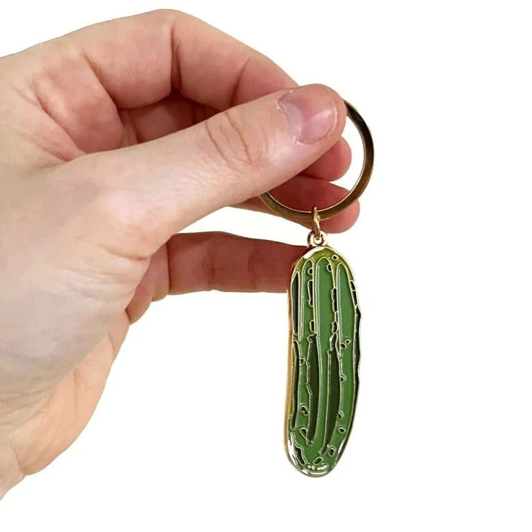 Drawn Goods Personal Care Perfect Pickle Enamel Keychain
