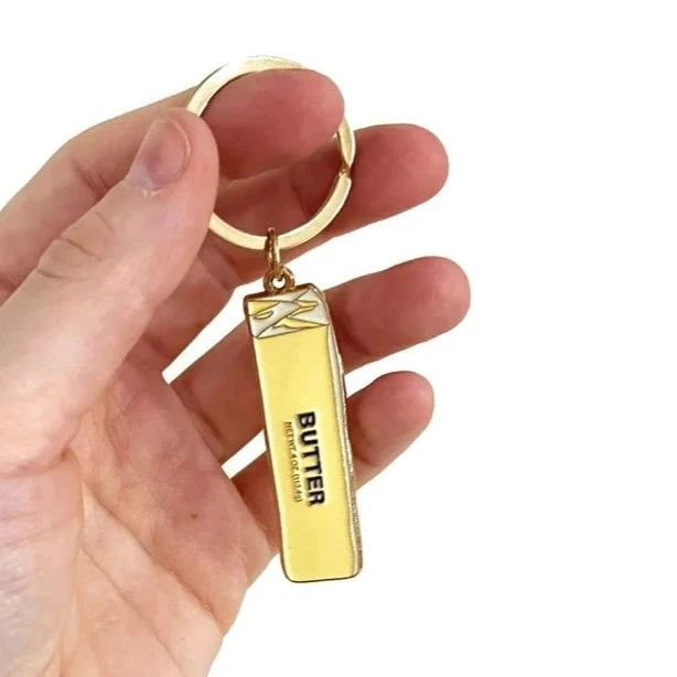 Drawn Goods Personal Care Stick of Butter Enamel Keychain