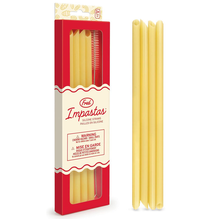 Fred & Friends Kitchen & Table Impastas - Silicone Pasta Straws (Set of 4)