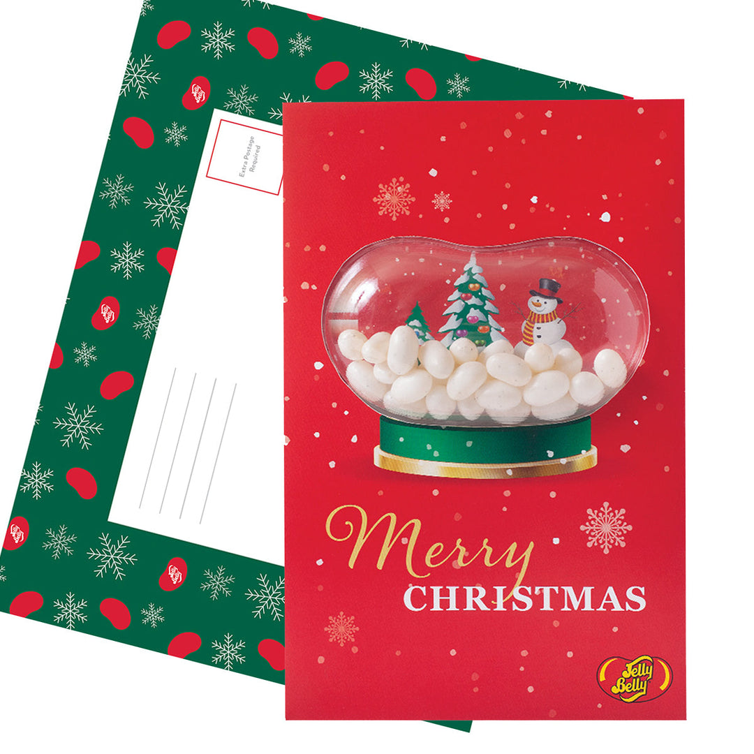 Jelly Belly Greeting Cards Jelly Belly Christmas Snow Globe Greeting Card w/ padded envelope