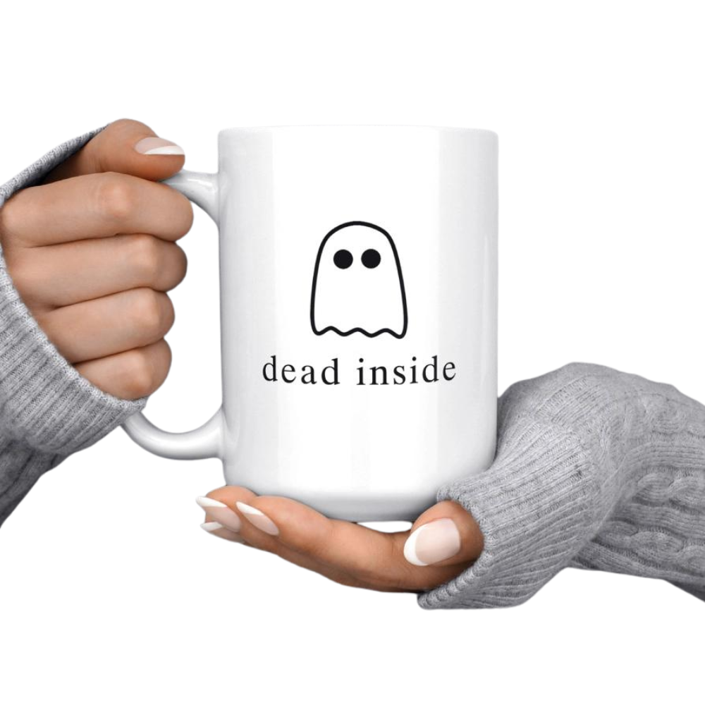 Melody Press Co Drinkware & Mugs Dead Inside Ghost Mug