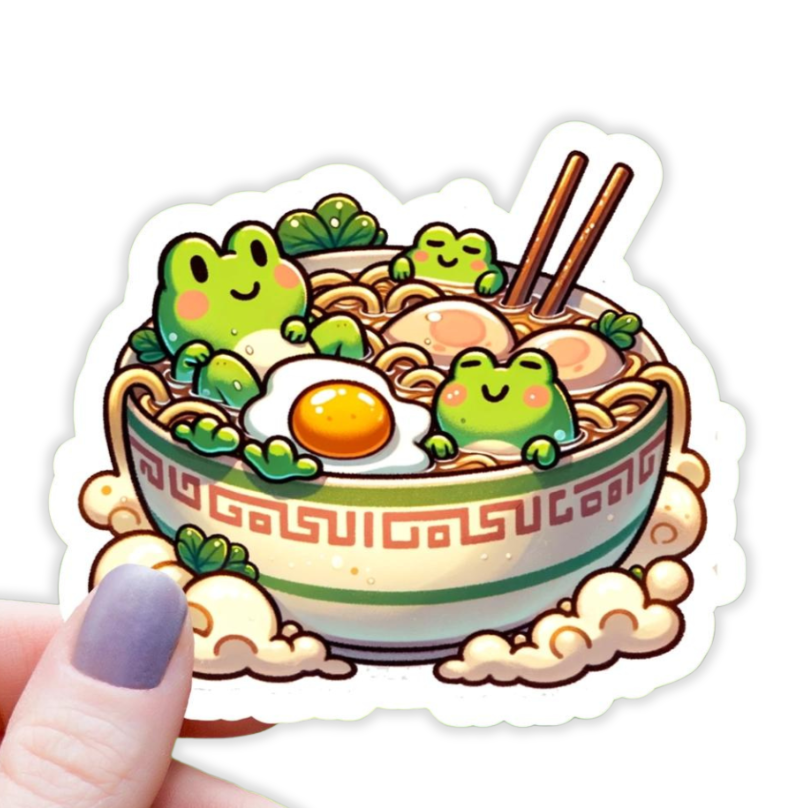 Mimic Gaming Co Magnets & Stickers Bowl of Froggy Ramen Sticker