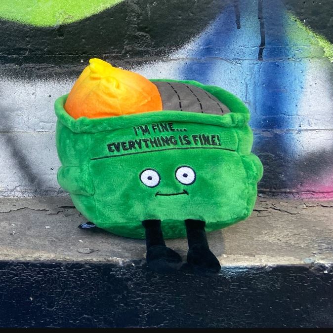 Punchkins Toy Stuffed Plush I'm Fine Dumster Fire Plushie