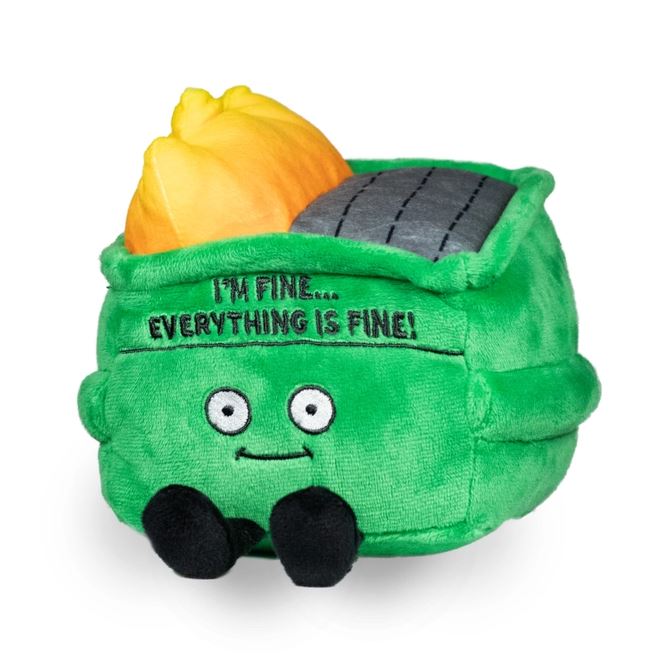 Punchkins Toy Stuffed Plush I'm Fine Dumster Fire Plushie