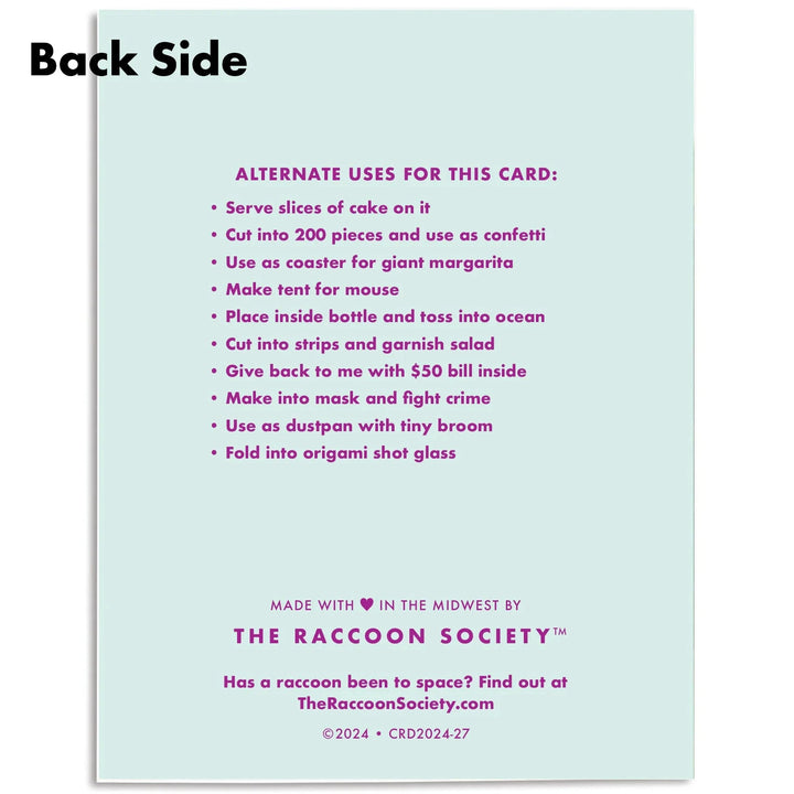 Raccoon Society Greeting Cards I Farted on Your Cake Birthday Card