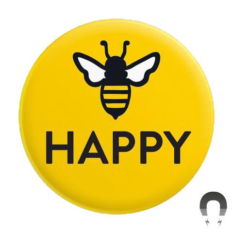 Badge Bomb IM Magnets Bee Happy V2 - Big Magnet