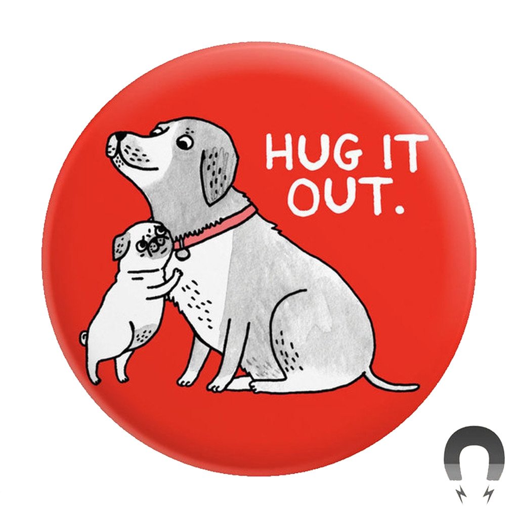 Badge Bomb IM Magnets Hug it Out - Big Magnet