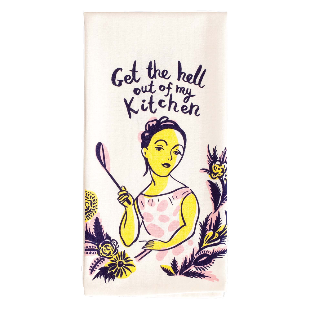 Blue Q : Dish Towel - Get The Hell Out of My Kitchen