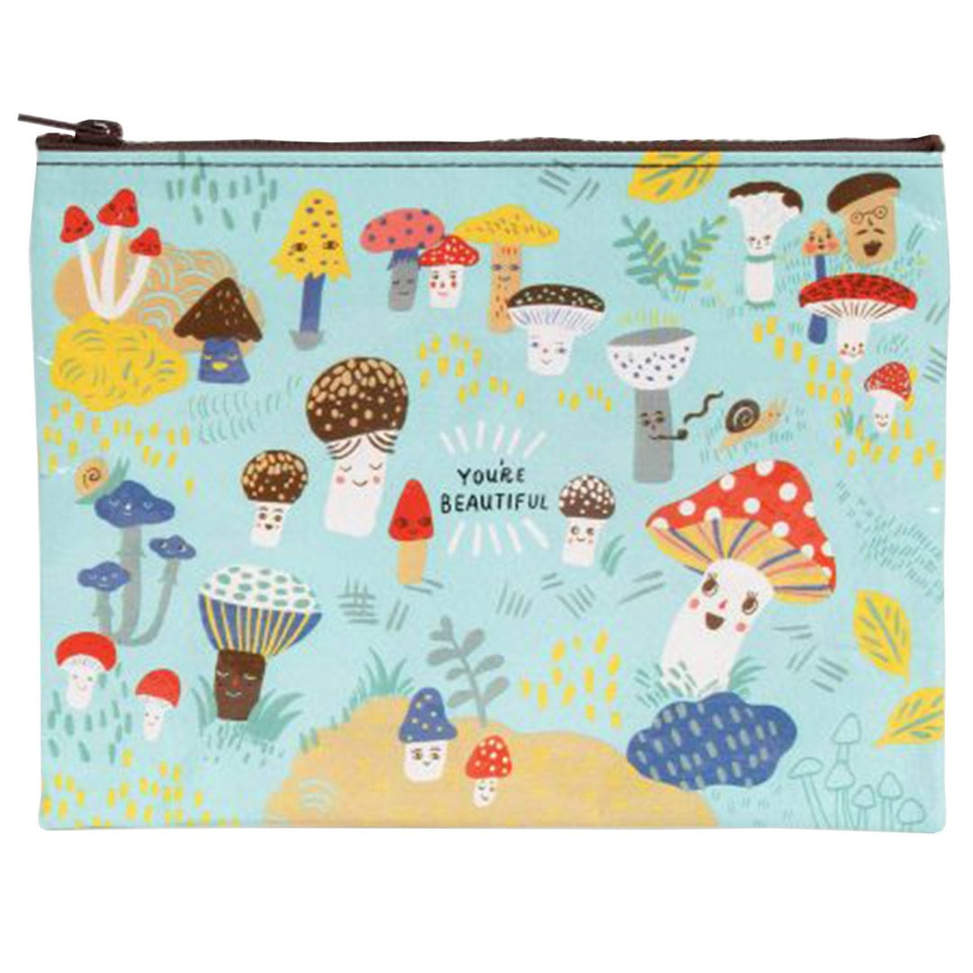Blue Q HOME - Home Wallets Coins Bags You're Beautiful Mushrooms Zipper Pouch