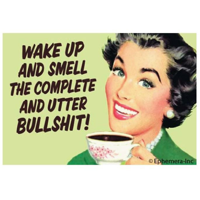 Wake up and smell the complete and utter bullshit magnet – Off the Wagon  Shop