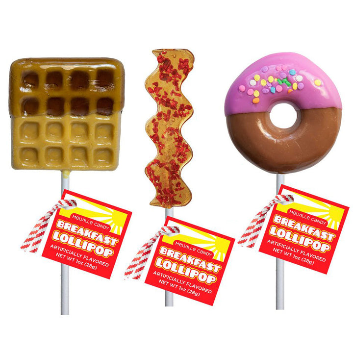 Melville Candy Candy Breakfast Lollipops - Set of 3