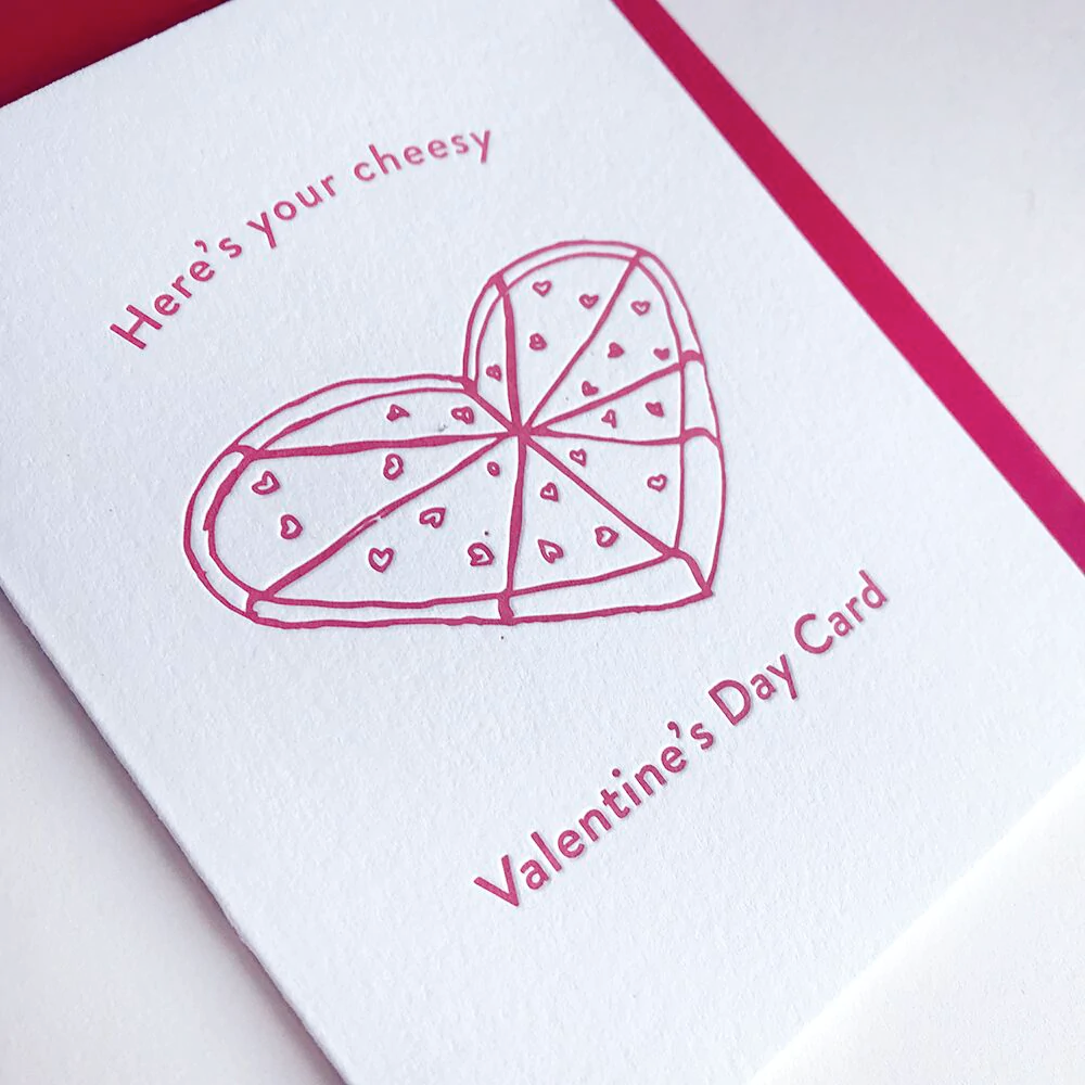 Steel Petal Press Greeting Cards Cheesy Valentines Day Card