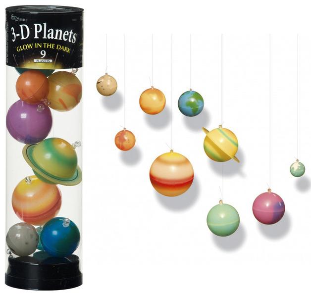 University Games 3-D Planets In A Tube – Leuchtplaneten-Set Fürs Zimmer, Mit 8 Planeten + Pluto & Aufhängung