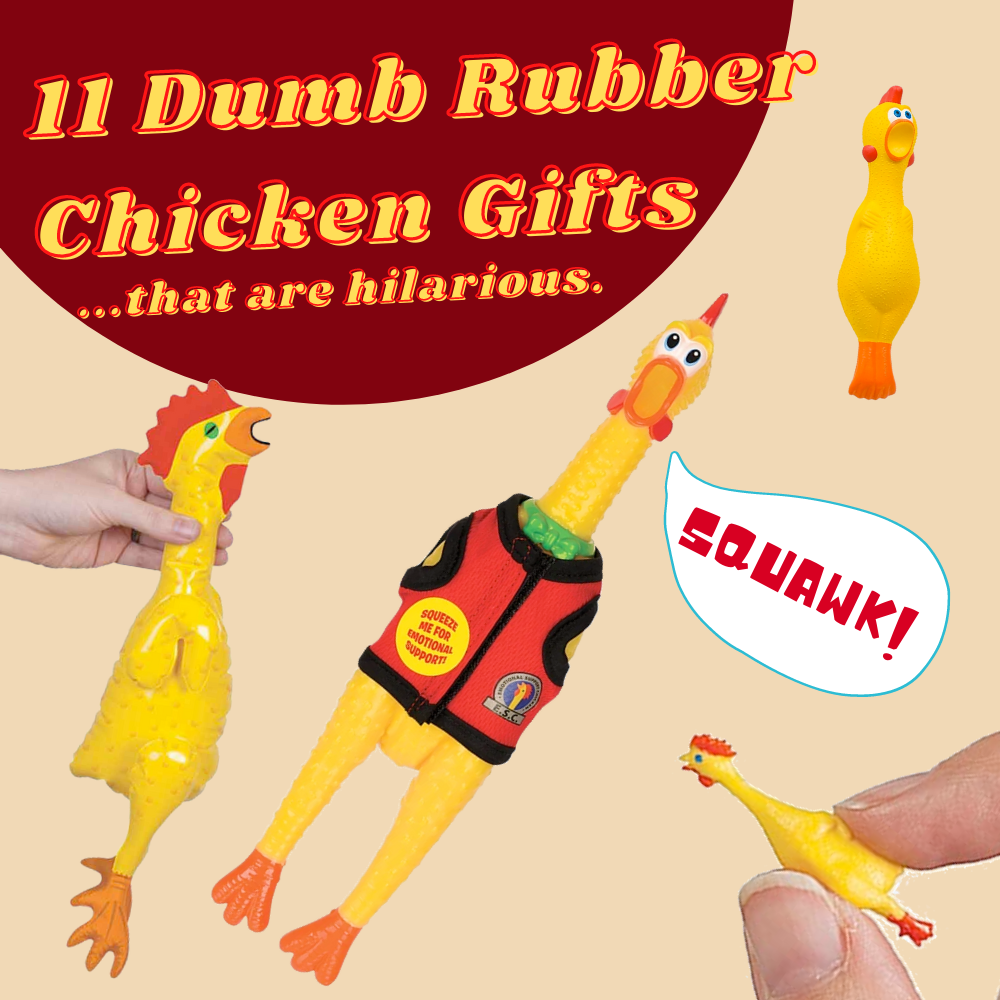 11 Really Dumb But Hillarious Rubber Chicken Gifts Off the Wagon Shop