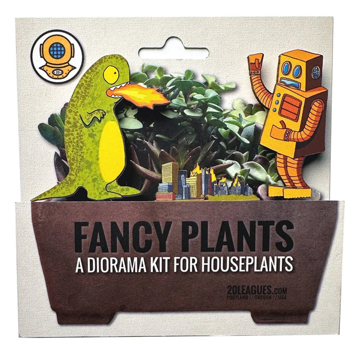 20 Leagues Home Decor Lizard Beast Vs Robot Joe Fancy Plants Diorama Kit