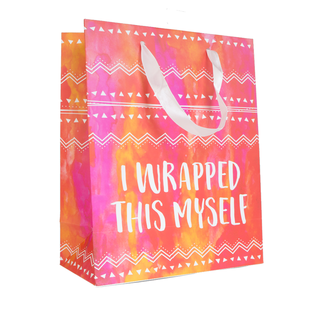 30 Watt STATIONARY - ST Gift Wrap I Wrapped This Myself Med Gift Bag