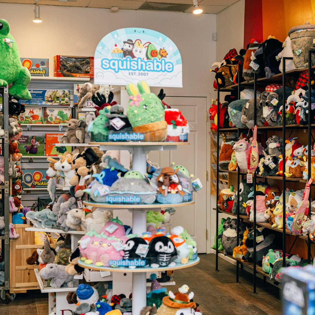 Fun plushies, outdoor toys, science toys, arts and crafts