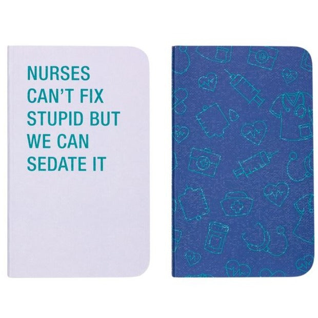 About Face Designs Journals & Notebooks Nurses Can't Fix Stupid Mini Note Book Set