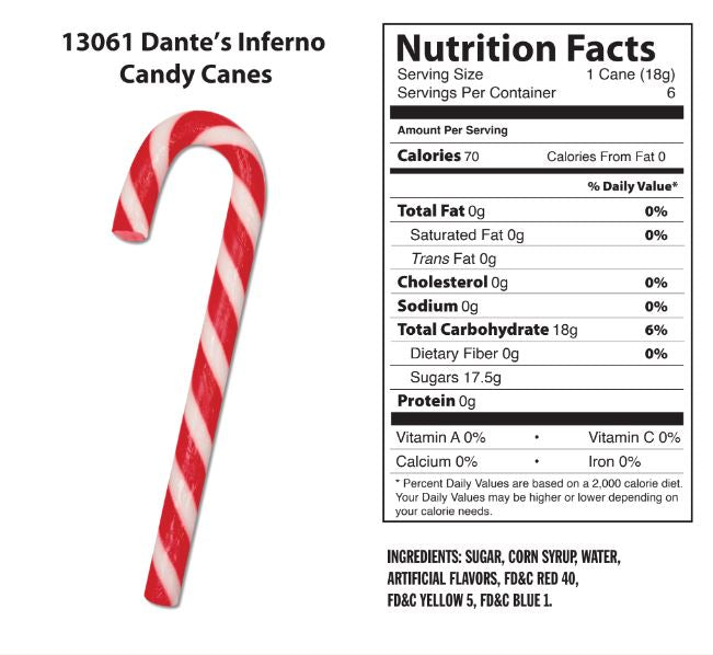 Accoutrements - Archie McPhee CANDY Dante's Inferno Hot Candy Canes - Set of 6