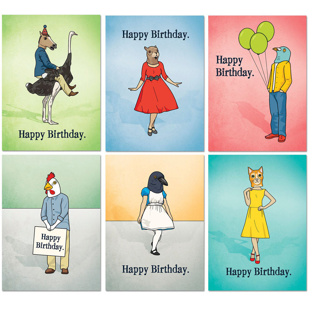 Accoutrements - Archie McPhee Greeting Cards Box Set of Weird Birthday Cards - 12 cards