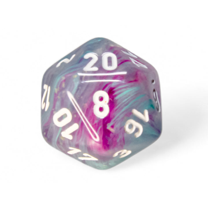 Alliance GAME Distributors Games Nebula: Polyhedral Wisteria/white Luminary 7-Die Set