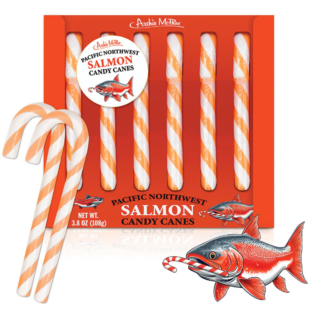 Archie McPhee - Accoutrements Candy Salmon Candy Canes