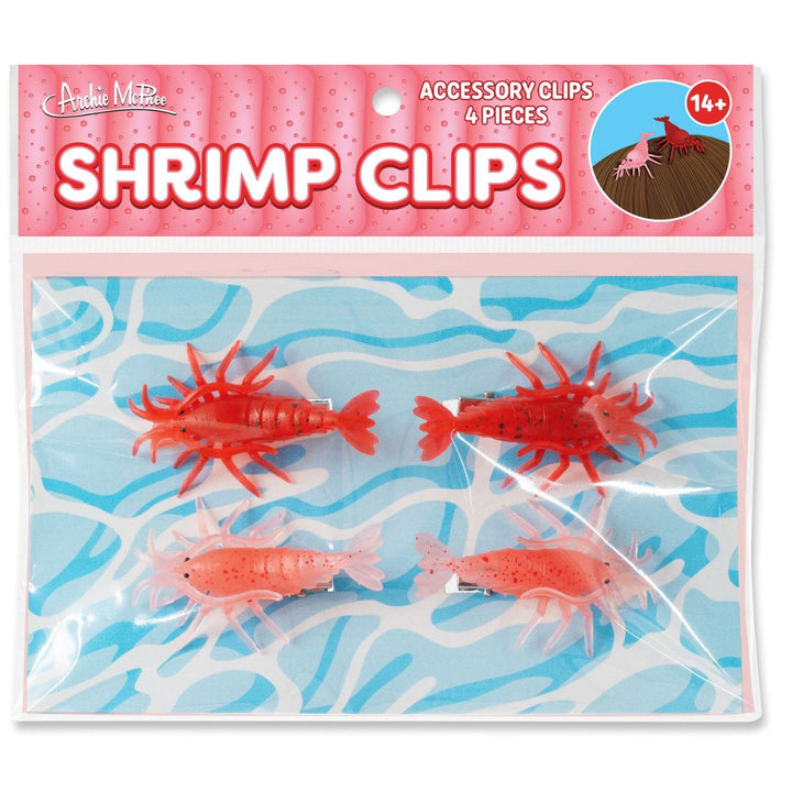 Archie McPhee - Accoutrements Funny Novelties Shrimp Clips 4 pcs