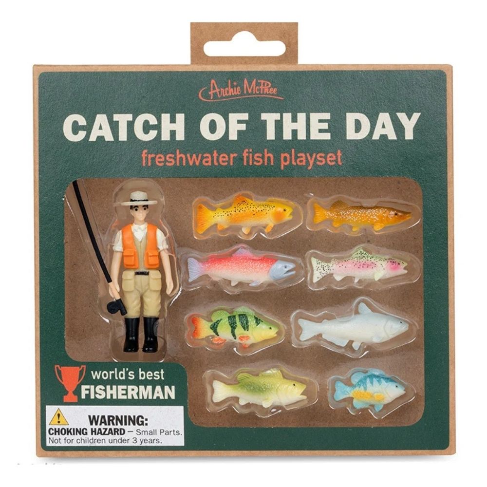Archie McPhee - Accoutrements Toy Creative Catch of the Day Freshwater Fish Playset