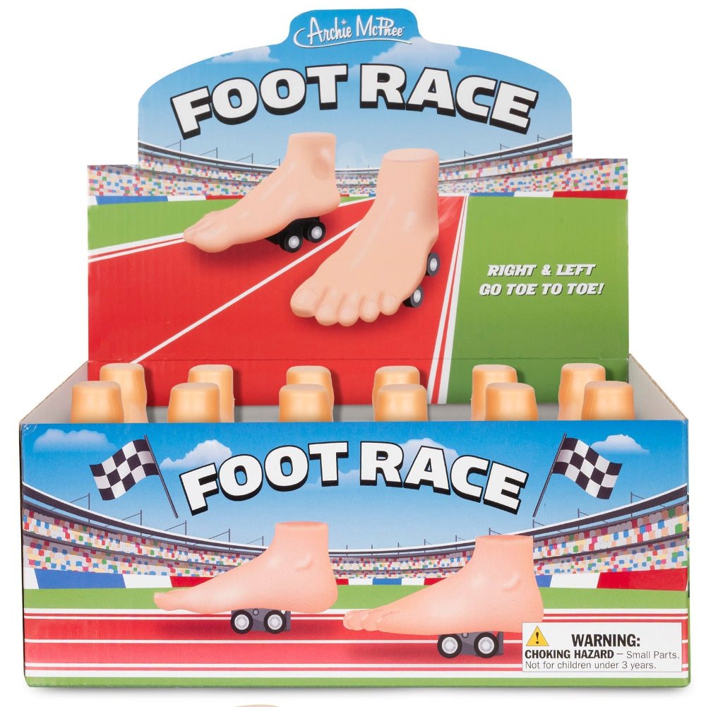 Archie McPhee - Accoutrements Toy Novelties Foot Race - Set of 2 Racing Feet!