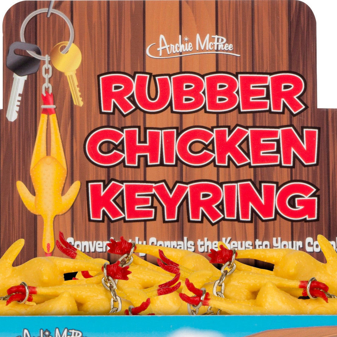 Archie McPhee - Accoutrements Toy Novelties Rubber Chicken Keychain