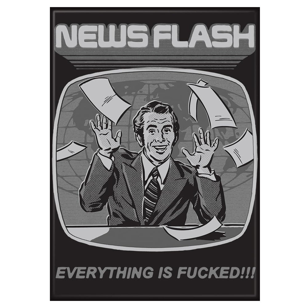 Ata-boy Magnets & Stickers Steven Rhodes News Flash Magnet