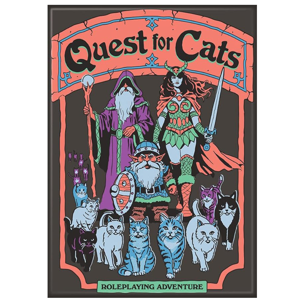 Ata-boy Magnets & Stickers Steven Rhodes Quest For Cats Magnet