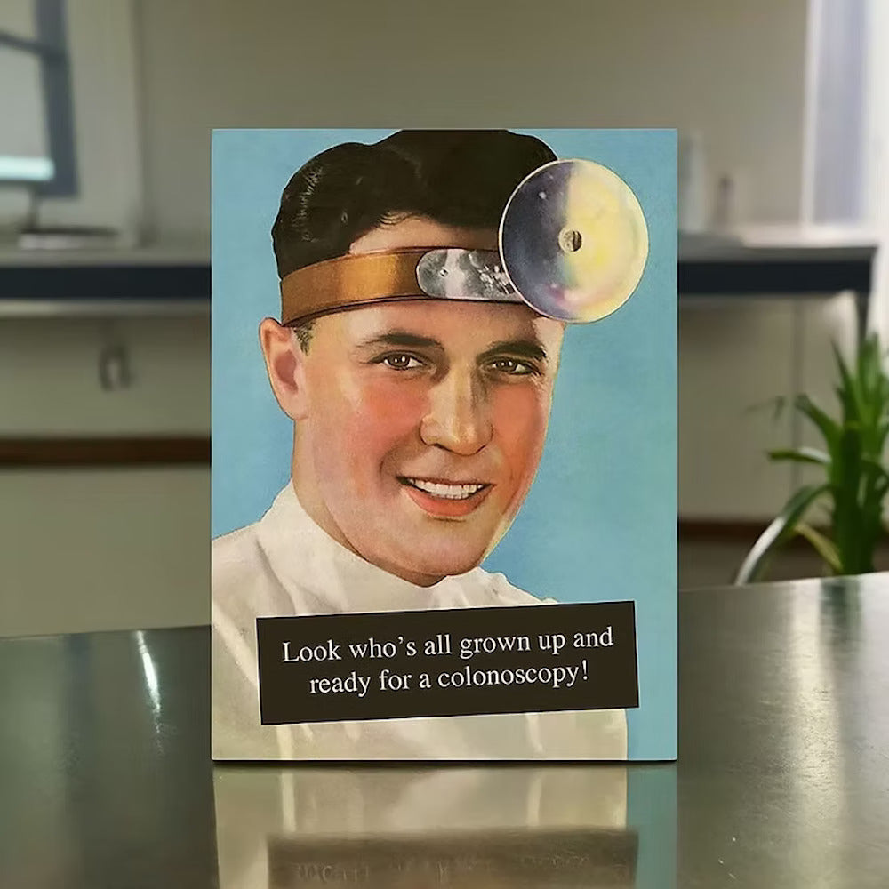 Bad Betty Greeting Co. Greeting Cards Look Who’S Grown Up! Ready For A Colonoscopy Birthday Card