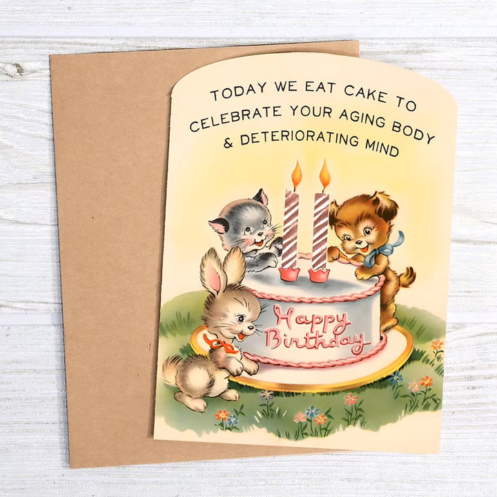 Bad Betty Greeting Co. Greeting Cards Today We Eat Cake - Funny Birthday Card
