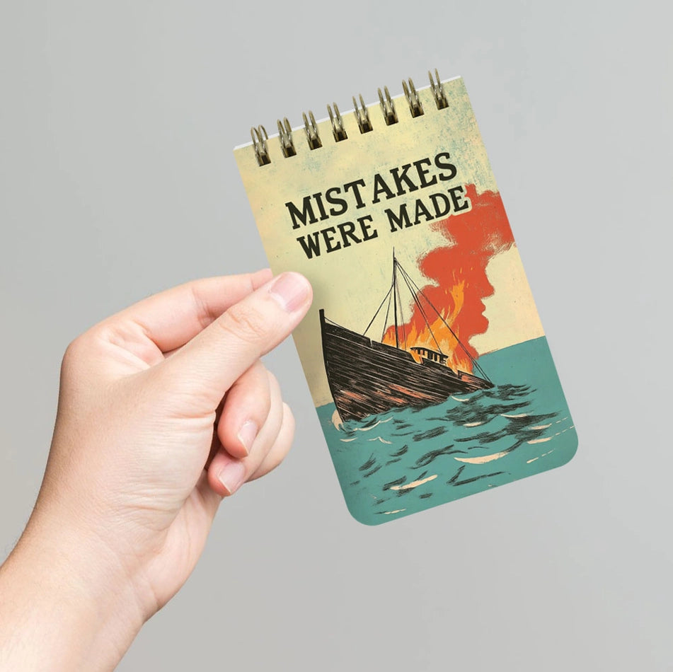 Bad Betty Greeting Co. Journals & Notebooks Mistakes Were Made - 3x5 Spiral Notepad