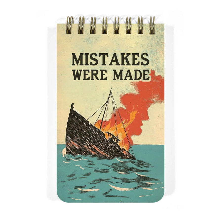 Bad Betty Greeting Co. Journals & Notebooks Mistakes Were Made - 3x5 Spiral Notepad