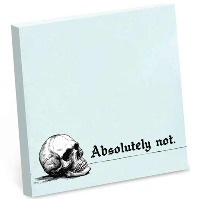 Bad Betty Greeting Co. Office Goods Absolutely Not - Funny Sarcastic Sticky Note Pad