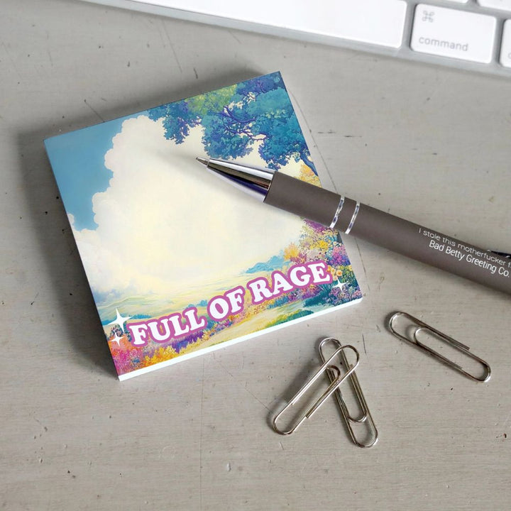 Bad Betty Greeting Co. Office Goods Full of Rage - Funny Sticky Note Pad