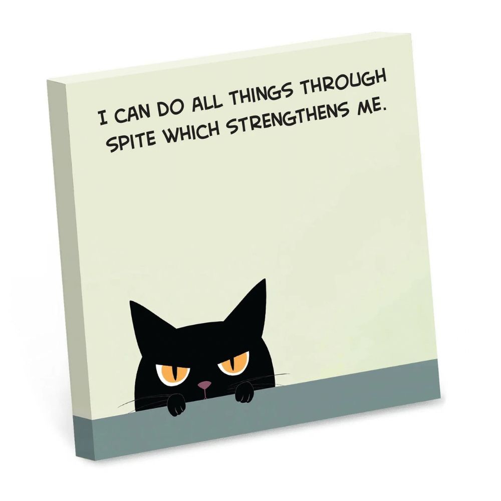 Bad Betty Greeting Co. Office Goods I Can Do All Things Through Spite - Sticky Note Pad