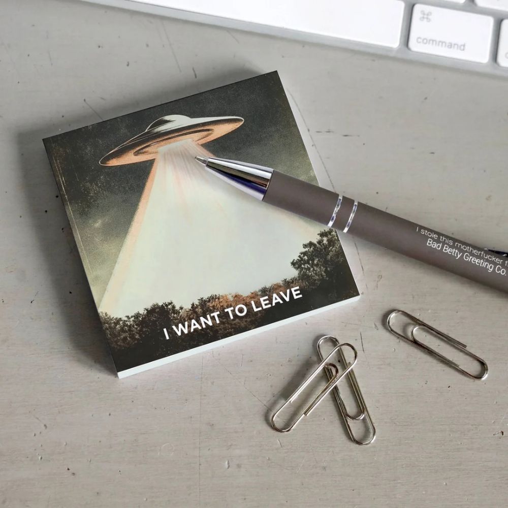 Bad Betty Greeting Co. Office Goods I Want To Leave - Sticky Note Pad