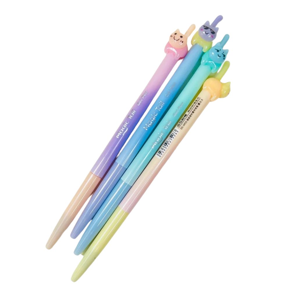 BC USA Office Goods Rainbow Cat Tail Gel Pen - 1 random color