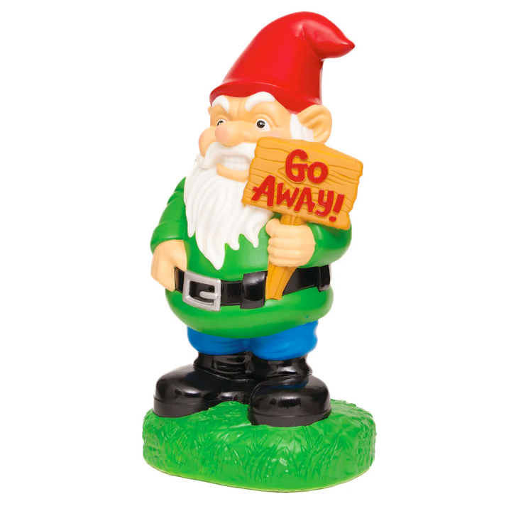 Big Mouth Toys Home Decor Go Away! Blow Mold Light Up Gnome - 2' tall