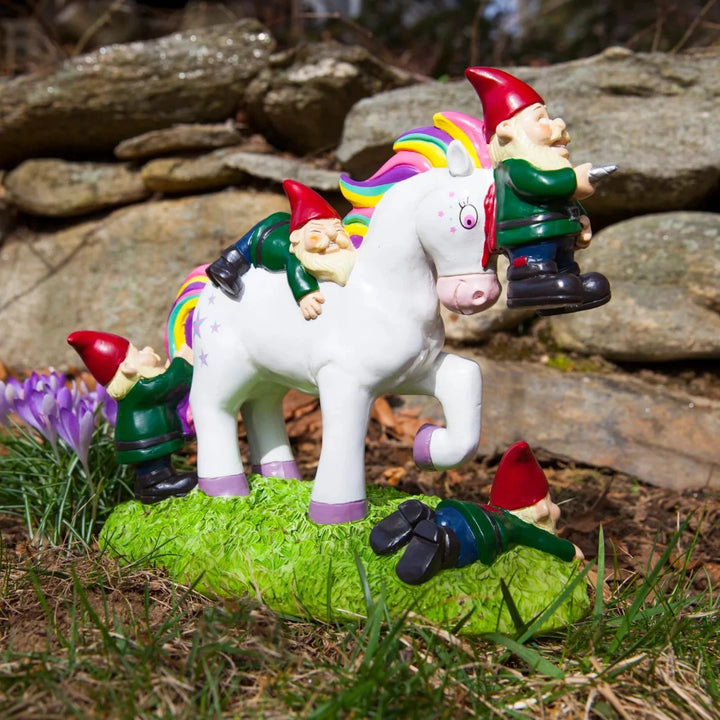 Big Mouth Toys Toy Outdoor Fun Unicorn Attack Garden Gnomes by BigMouth