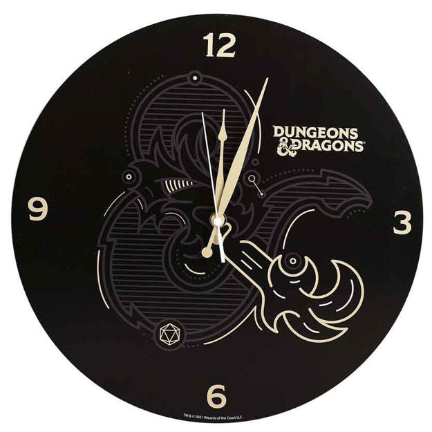 BioWorld Home Decor Dungeons and Dragons Wood Wall Clock