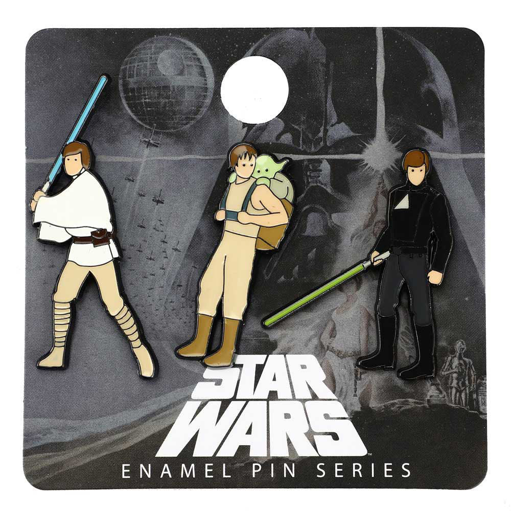 BioWorld Personal Care Star Wars Luke Skywalker Jedi Story - Set of 3 Pins