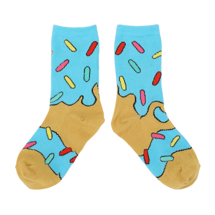 BioWorld Socks & Tees Bioworld Frosted Donuts Youth 3-Pair Novelty Crew Socks