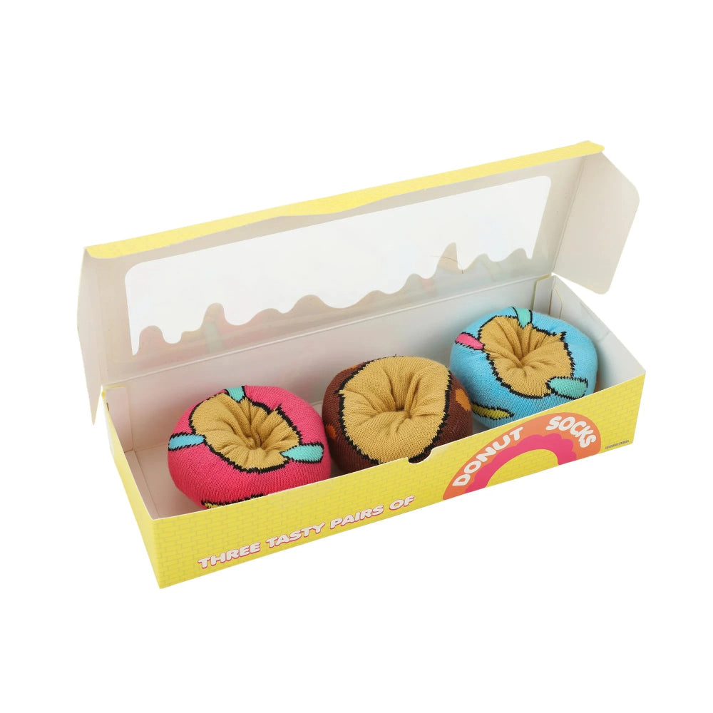 BioWorld Socks & Tees Bioworld Frosted Donuts Youth 3-Pair Novelty Crew Socks