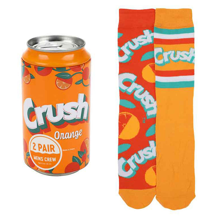 BioWorld Socks & Tees Crush 2 Pair Crew Socks Soda Can Set